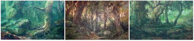 Heimat-Triptychon: Morgen, Mittag, Abend von Antonio Parreiras
